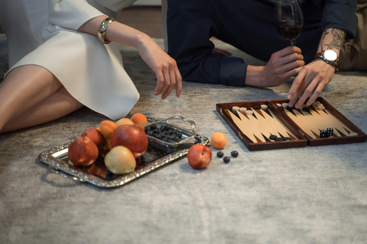 How to Play Backgammon on an Egyptian Wood Board Inlaid with Mother of Pearl?